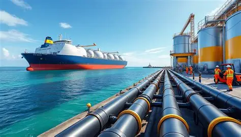 Terminal gazier, canalisations et logistique maritime